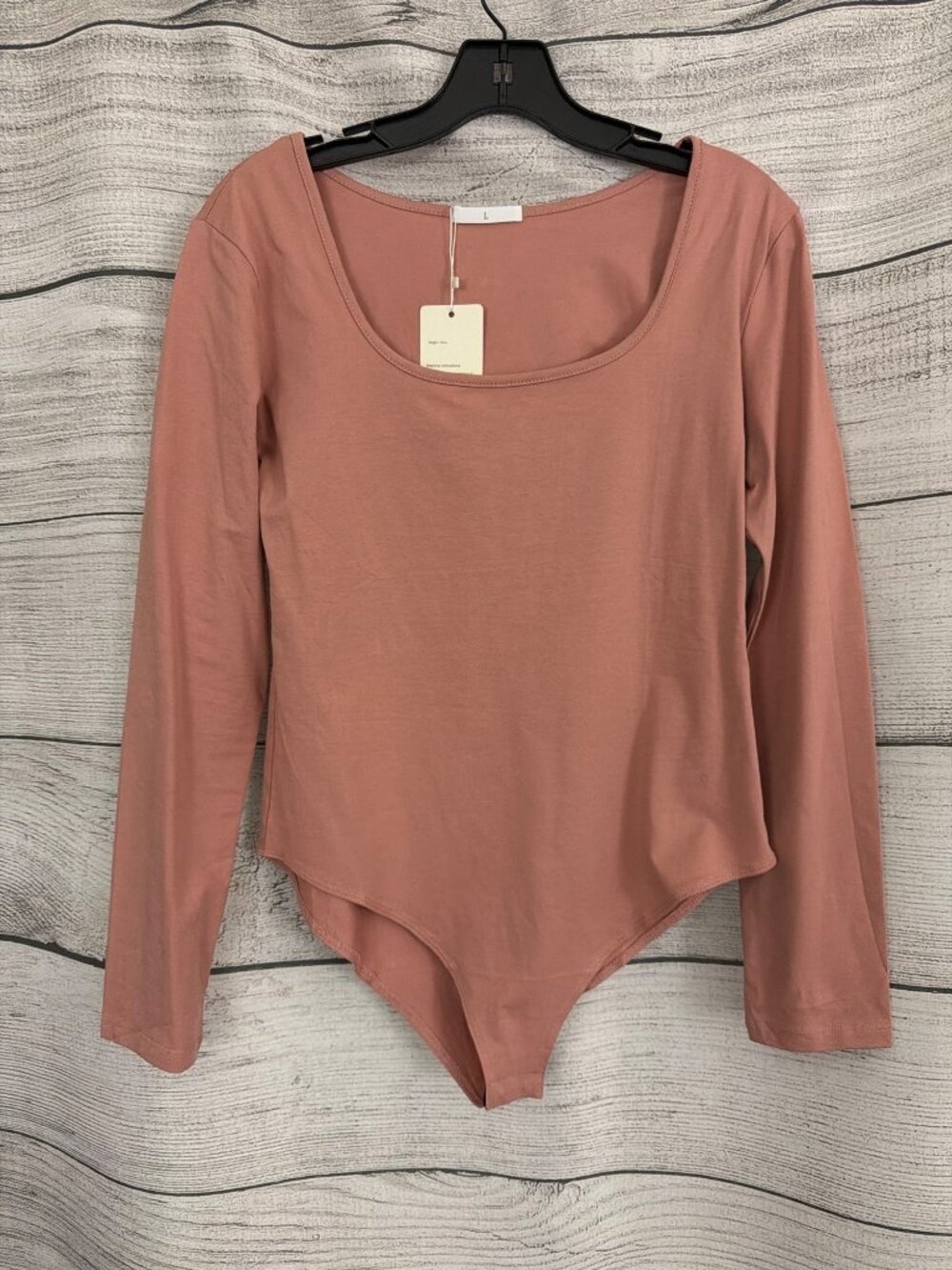 NWT Long-Sleeve Scoop Neck Bodysuit Size L